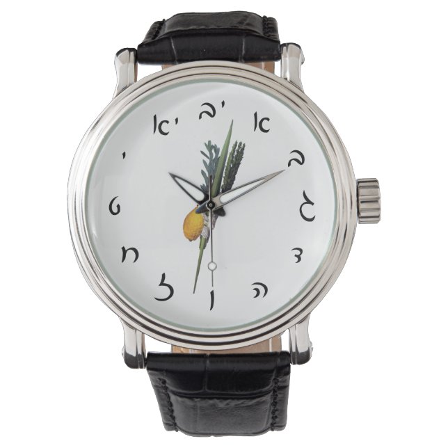 Montre Arba Minim - Numéros de script hébreu (devant)