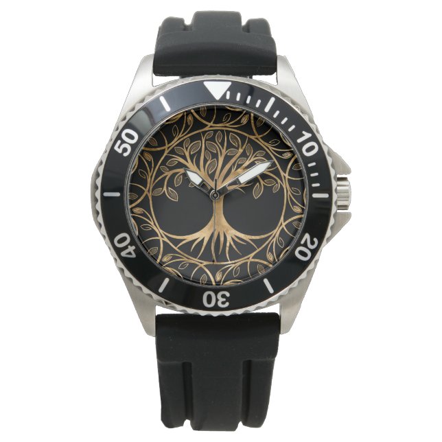 Montre Arbre de vie - cadre Yggdrasil Mandala (devant)