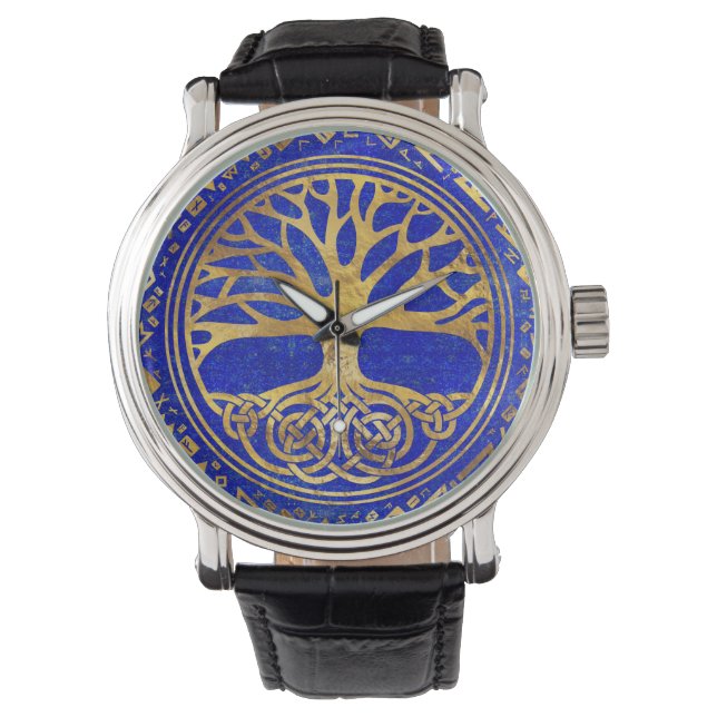 Montre Arbre de vie - Yggdrasil - Lapis Lazuli (devant)