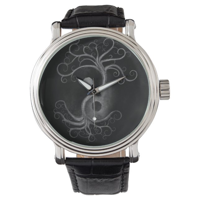 Montre Arbre Yin Yang Swirl (devant)
