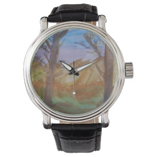 Montre Arbres au coucher du soleil