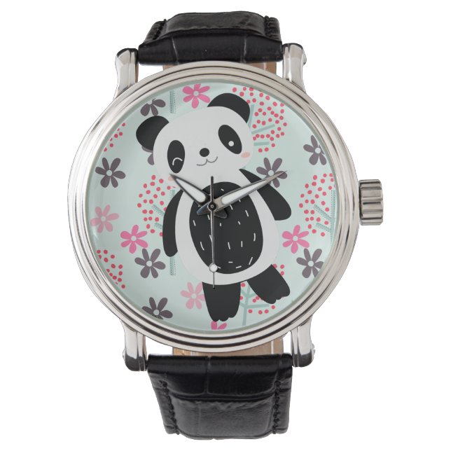 Montre Arbres, fleurs et ours de panda (devant)