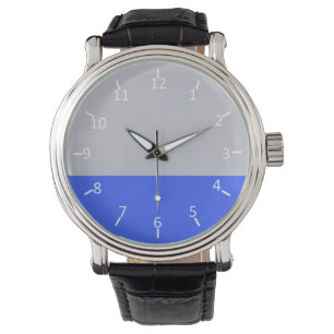 Montre Argent et bleu