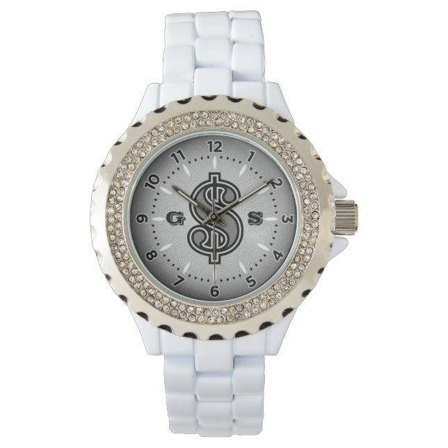 Montre argent - Noir & Blanc (devant)