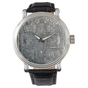Montre argenté orthodoxe livre religieux décoration de mé