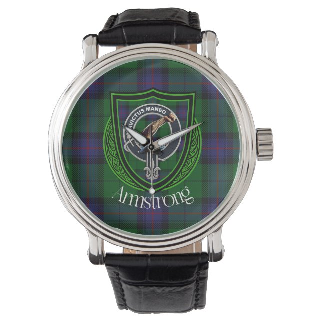 Montre Armstrong Scottish Clan Tartan & Crest (devant)