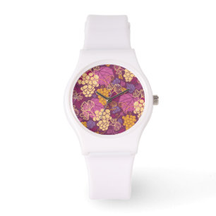 Montre Arrière - plan doux de motif de vignes
