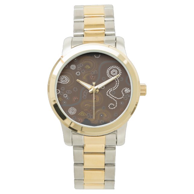 Montre Art aborigène australien Desert Outback (devant)