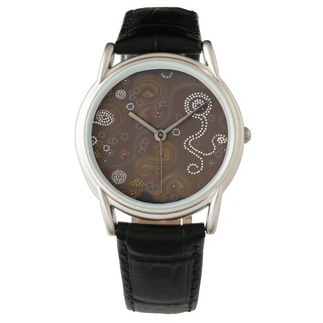 Montre Art aborigène australien Desert Outback (devant)