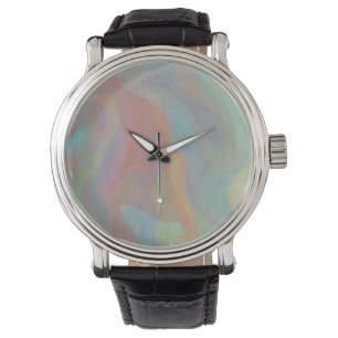 Montre Art abstrait aquarelle pastel