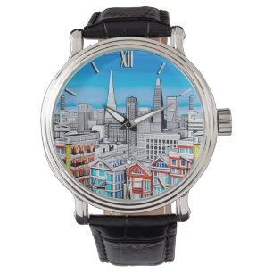 Montre Art de l'affiche de San Francisco Skyline