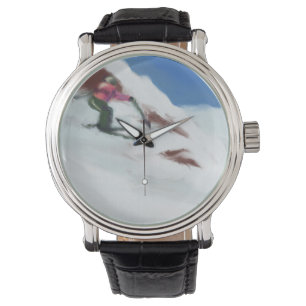 Montre Art de montagne de neige de ski