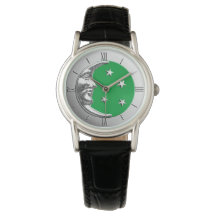 Art Déco Lune et Etoiles - Jade Green et Argent