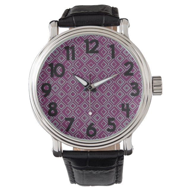 Montre Art déco violet (devant)
