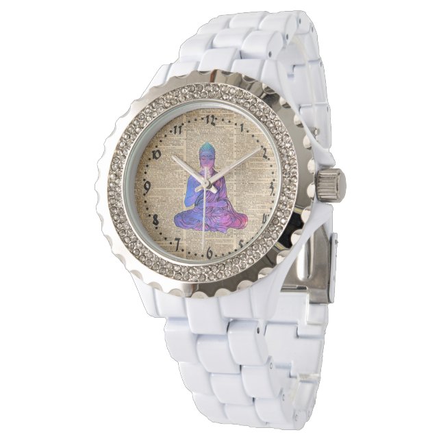Montre Art du dictionnaire de bouddha spatial (Incliné)