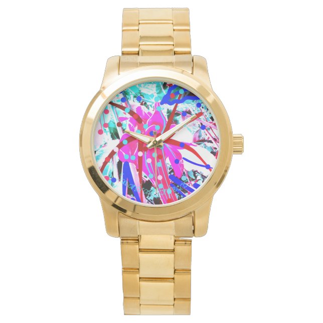 MONTRE ART FESTIVE FLEURS (devant)