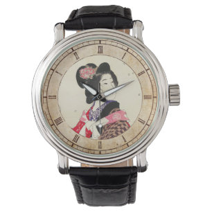 Montre Art japonais de dame de femme de Suzuki Kason