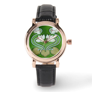 Montre Art Nouveau Carrelage en céramique Fleurs Vintages