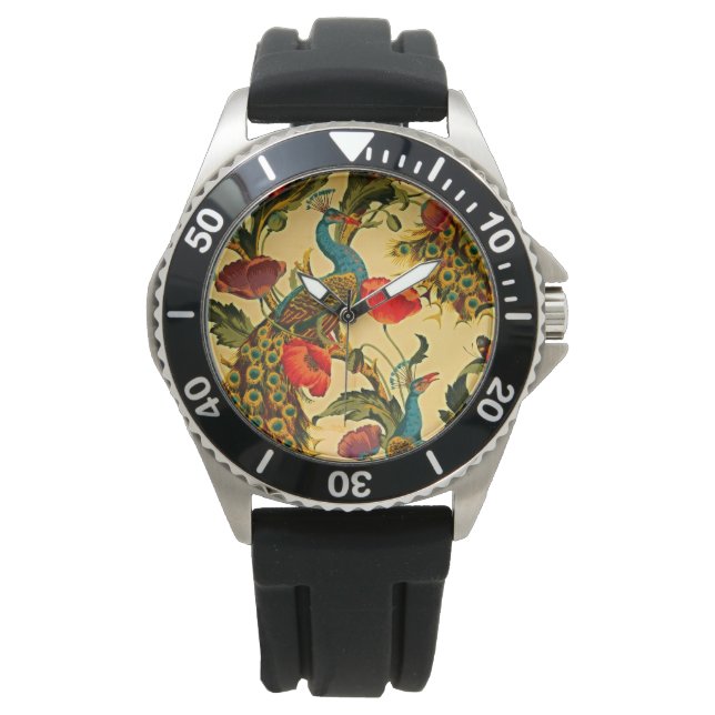 Montre Art Nouveau Elégance : Sidewall, The Peacock, 1896 (devant)