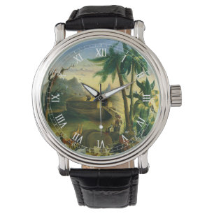 Montre Art populaire victorien vintage, Arche de Noé par 