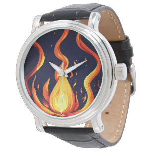 Montre Art vectoriel de flamme surréaliste - 4K Render po
