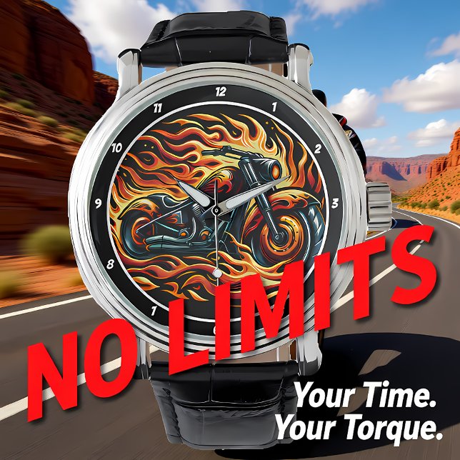 Montre Artistic Illustration of a Motorcycle. (Créateur téléchargé)