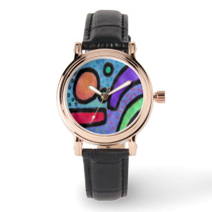 Montre Artwear abstrait coloré