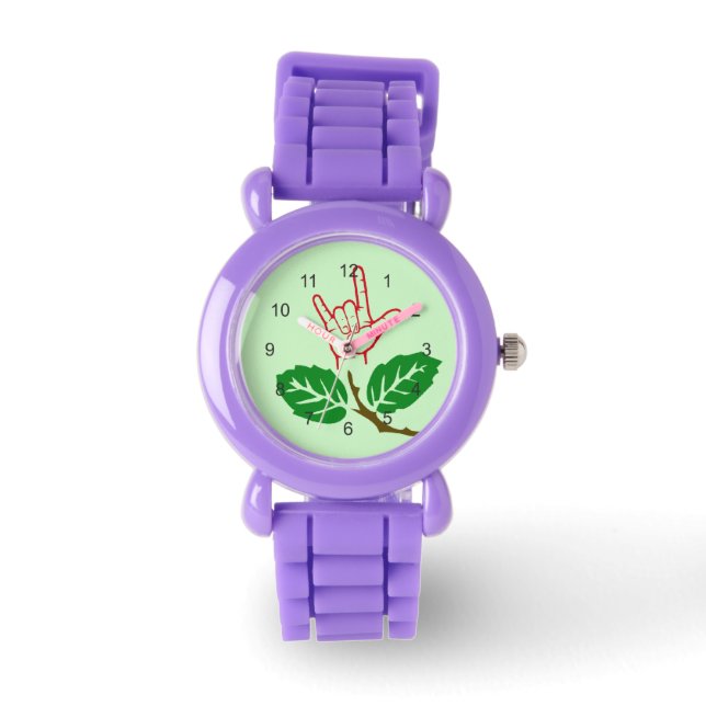 Montre ASL I Love You Flower Watch (Recto)