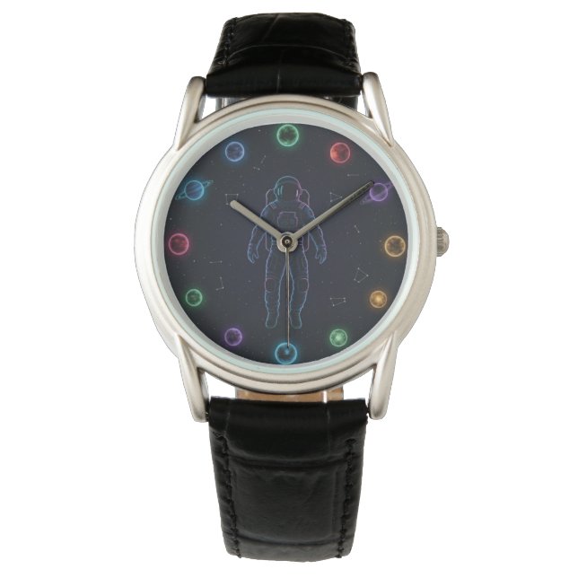 Montre Astronaut in Space Watch | Colorful Cosmic Planets (devant)