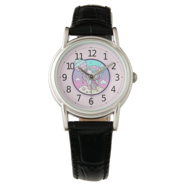 Montre Astronaut mignon avec balon de crème glacée sur la (devant)
