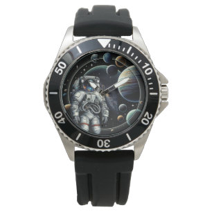 Montre Astronaute vintage et planètes