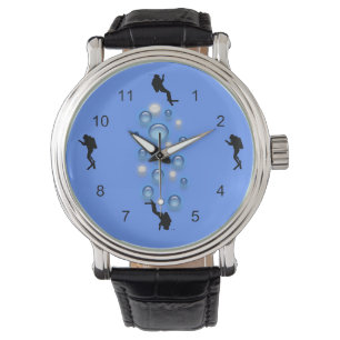 Montre Attention - Plongeurs et bulles