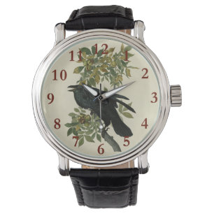 Montre Audubon Raven Oiseau classique