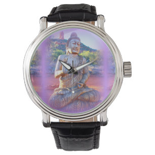 Montre aura Bouddha de lavande