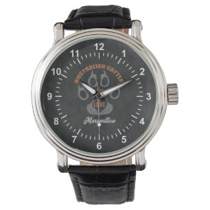 Montre Australian Cattle Dog Grey avec nom