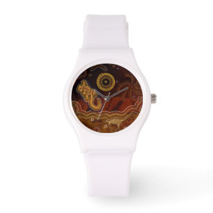 Montre Australie Aborigène Désert Outback thème Art II