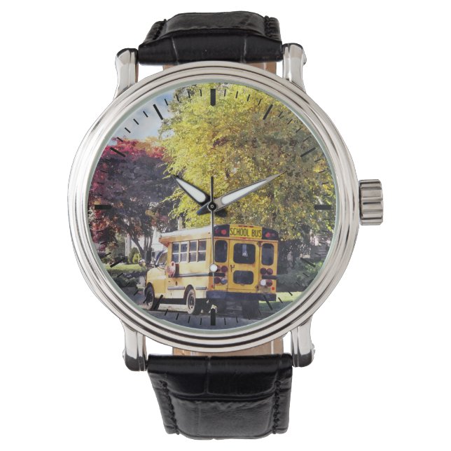 Montre Autobus Scolaire En Automne (devant)