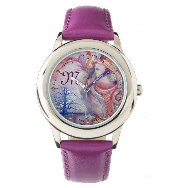 Montre AVALON Magie et mystère Pınk Imaginaire bleu Monog (devant)