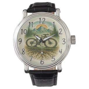 Montre Aventure artistique de vélo de montagne dans la na