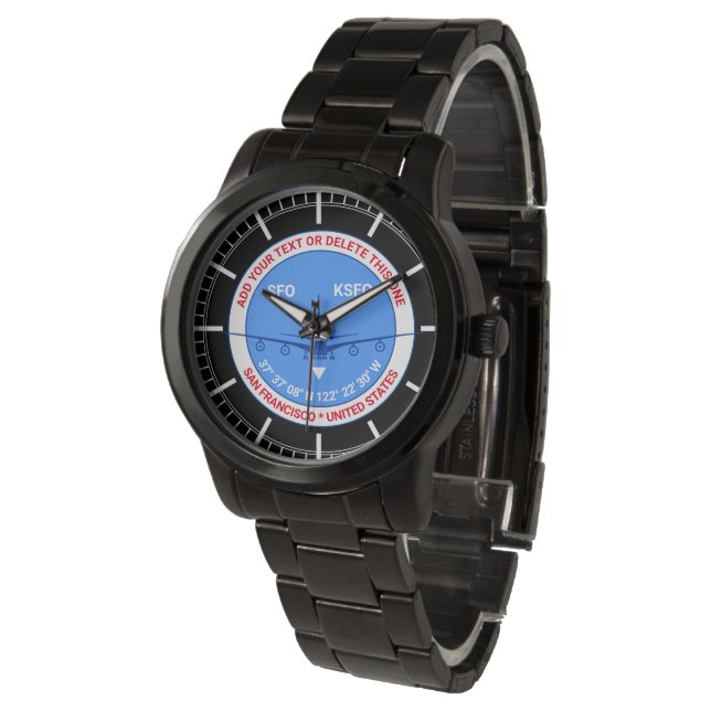 Montre Aviation, Aéroport, Pilote, Voyageur Tourisme Cute (Incliné)