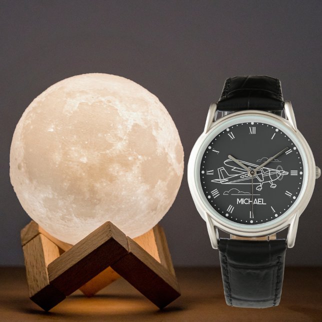 Montre Avion Cessna & nuages, Aviation Cool Cadeau person (Créateur téléchargé)