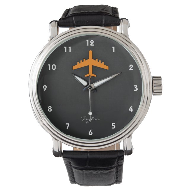 Montre Avion orange (devant)