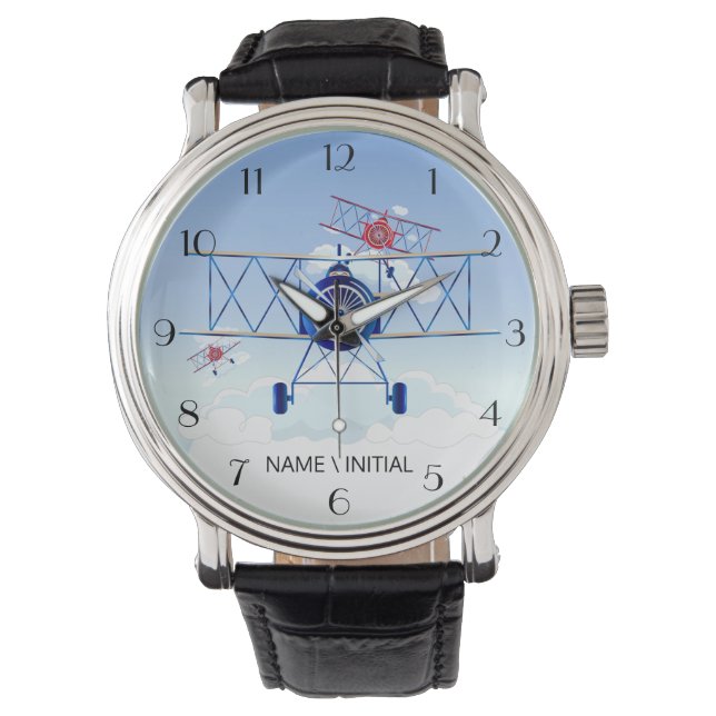 Montre Avion vintage Avion Aviateur (devant)