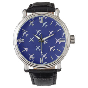 Montre Avions de combat, en bleu marine