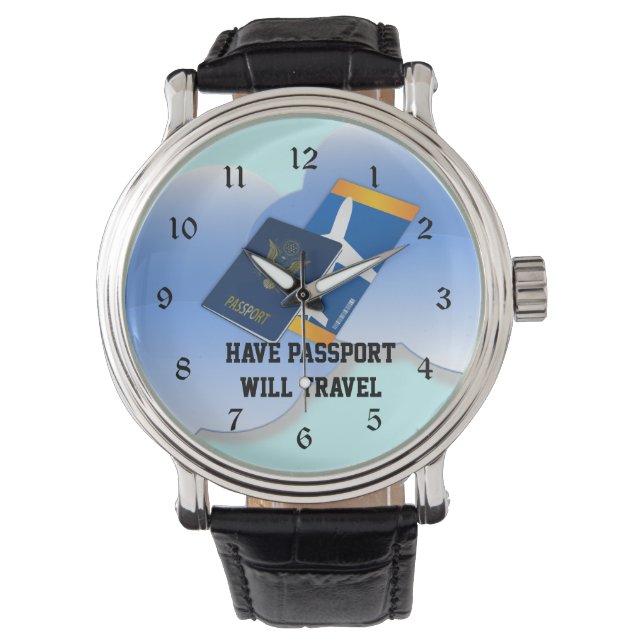Montre Avoir un passeport, voyager (devant)