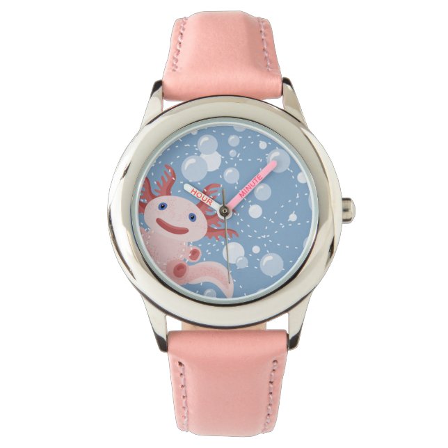Montre Axolotl et les bulles Bold Vector Design (devant)