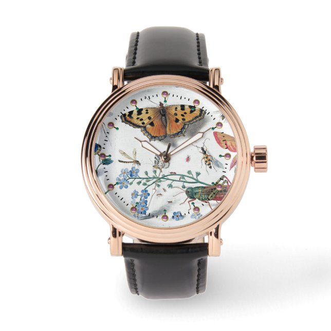 MONTRE BABFLIES, INSECTS, FLOWERS ET PLANTS (Recto)