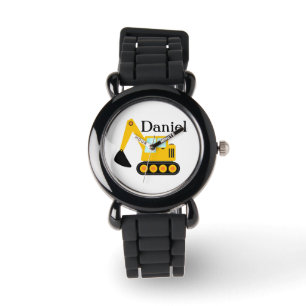 Montre Backhoe personnalisée Black Kid's Watch