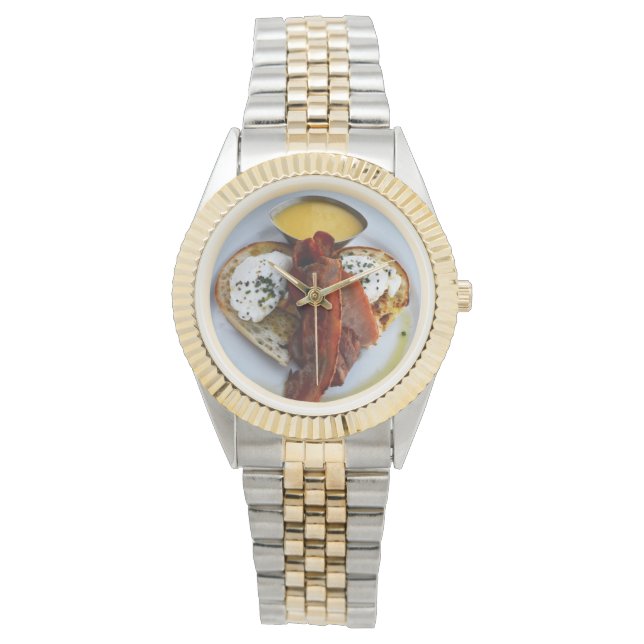 Montre Bacon Et Oeufs Sur Le Pain Coeur Amoureux, (devant)