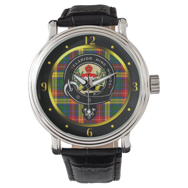 Montre Badge de clan Buchanan & Tartan (devant)